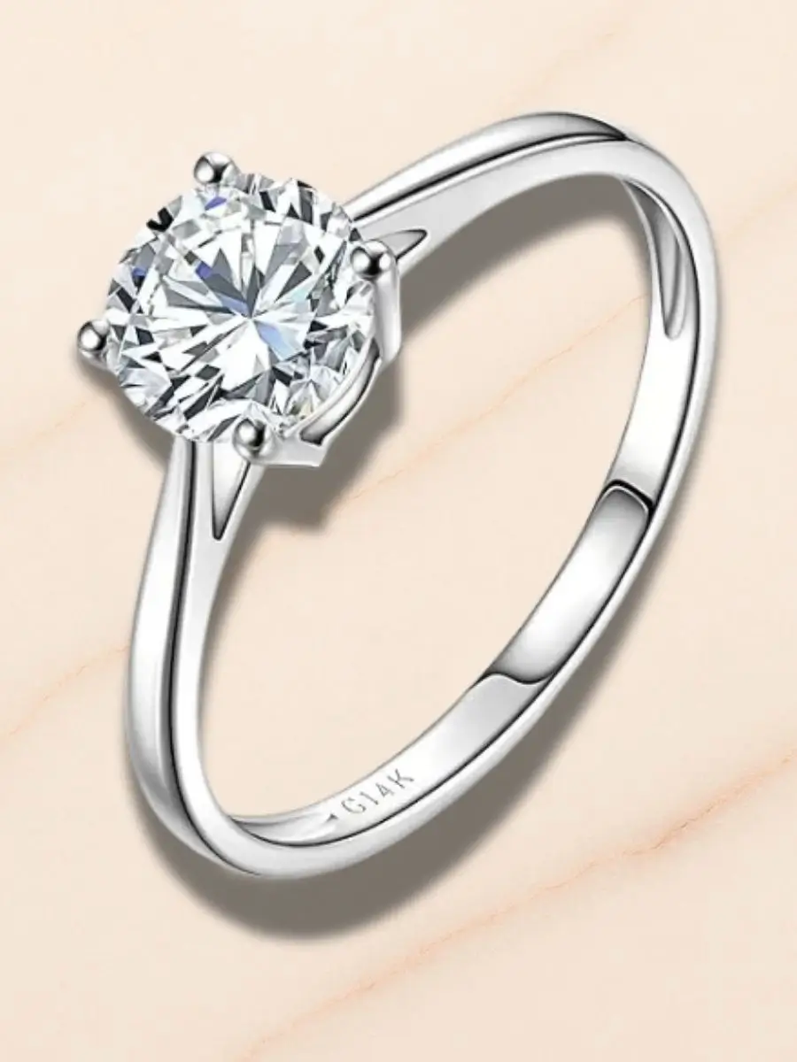 1-3 Carat Lab Grown Diamond 14K White Gold Engagement Ring for
                Women